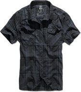 Heren - Mannen - Goede Kwaliteit - Modern - Road - Star - Classic - Casual - Urban - Shirt - Summer - Overhemd - Chartz zwart/blauw