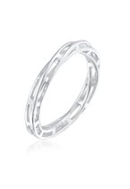 Elli PREMIUM Dames Ring Elli PREMIUM Ring Dames Band Kettingen Gedraaid Trend in 925 sterling zilver