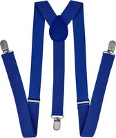 Fako Fashion® - Bretelles - Uni - 100cm - Blauw Royal