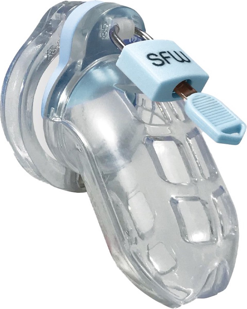 Goedkoopste World Cage - Kuisheidskooi VEGAS (maat M) Met anti-terugtrek schildje - Transparant