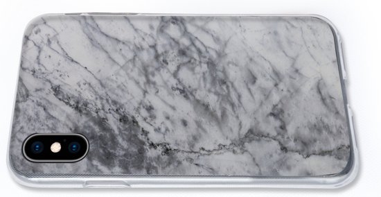 Coque iPhone Xs Max - Marbre - Pierre - Grijs - Siliconen