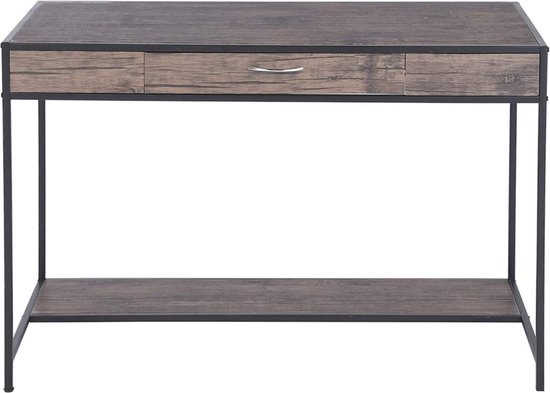 Polaza® Industrieel Bureau - Industriële Computertafel - Computerbureau - Houten