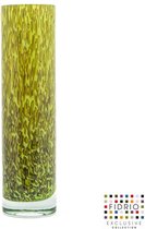 Vase Design Cylindre - Fidrio FROGGY - vase fleuri en verre soufflé bouche - diamètre 8 cm hauteur 30 cm
