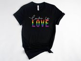 Lykke LGBTQ Unisex T-Shirt| Love is Love T-shirt| Pride | Rainbow | Maat M