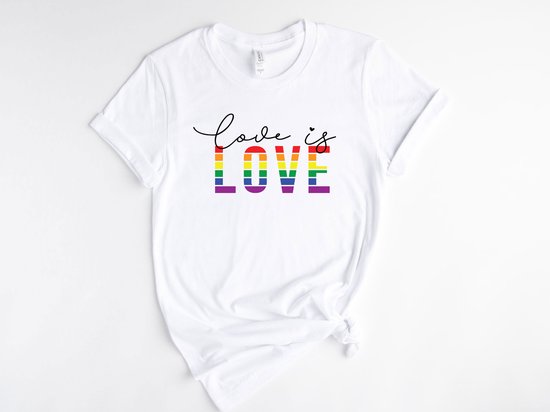 Lykke LGBTQ T-shirt unisexe Human Pride Wit