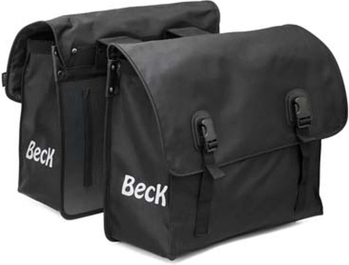 Beck Classic Dubbele Fietstas - 46 Liter - Jeans Black