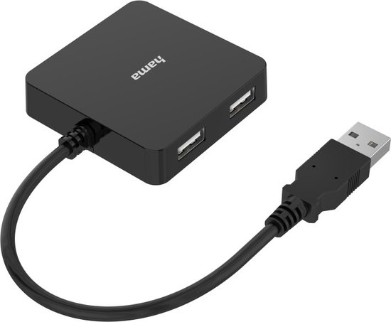 Hama USB Hub, 4 Ports, USB 2.0, 480 Mbit/s | bol.com