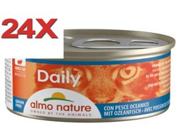 Almo Nature Dailymenu - Kattenvoer Blik - Mousse Oceaanvis - 24x85gr
