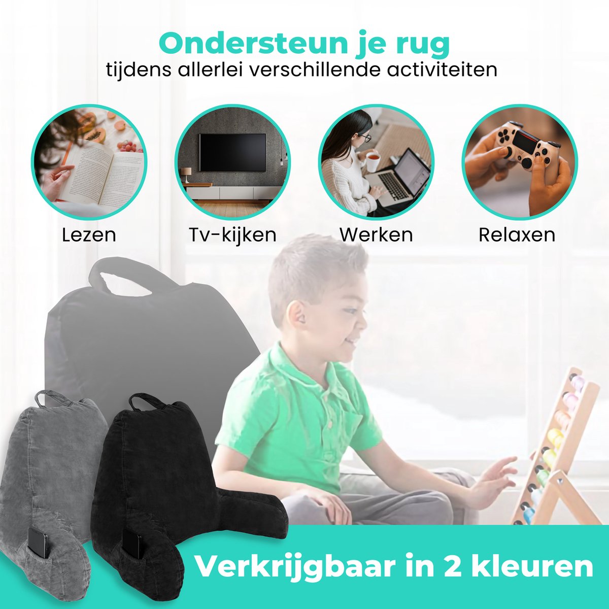 HoldOneLight Gaming-kussen voor laptopbureau, stabiel, opblaasbaar