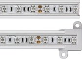 LED strip 50cm - Aluminium Profiel - IP65 - RGB - Male + female aansluiting