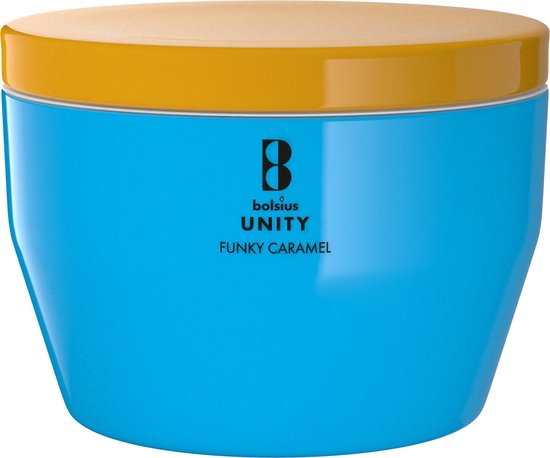 Bolsius Unity - Bougie Parfumée - Funky Caramel - 3 mèches - 455g