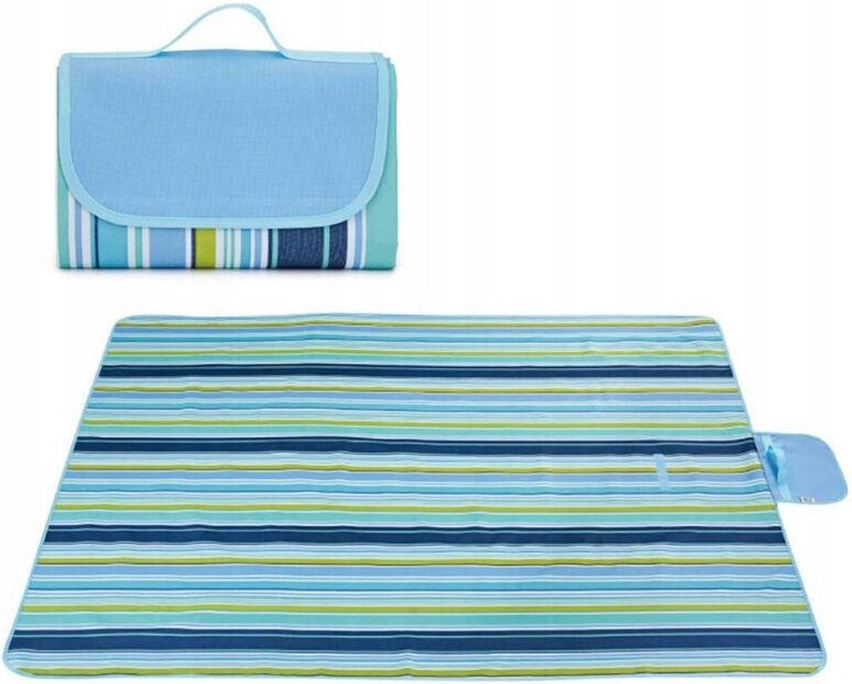 Grote Picknickkleed waterdicht / Strandmat waterproof zandproof - zwembad kleed145x200cm -Opvouwbaar met klittenband - Easy clean strandstoel , strandlaken