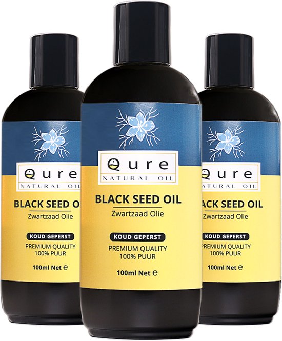 Black Seed Oil 100ml | 100% Puur & Onbewerkt | Food Grade | Zwartzaadolie | Zwarte Zaad Olie | Zwarte Komijnolie | Nigella Sativa Olie - Qure Natural Oil