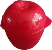 Conteneur frais pomme - Rouge - Plastique - ⌀ 9 xh 10 cm - Pomme - Bol - Conteneur - Déjeuner - Conteneur frais
