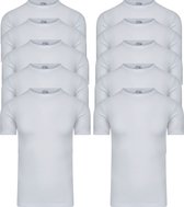 10-Pack Heren T-shirts met ronde hals en korte mouw M3000 Wit - maat XL