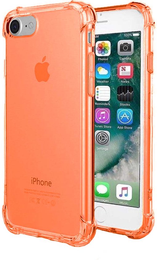 Allerlei soorten Leerling Overeenkomstig Smartphonica iPhone 6/6s Plus transparant siliconen hoesje - Oranje / Back  Cover | bol.com