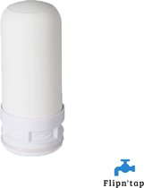 Flipn'tap - Waterfilter - Keramisch filter - Schoon drinkwater - Tapwater - Waterontharder - Waterzuivering - Water filteren - Waterfilter voor schoon drinkwater - Loodvrij water - Kalkvrij water - Hervulbaar - Losse filter