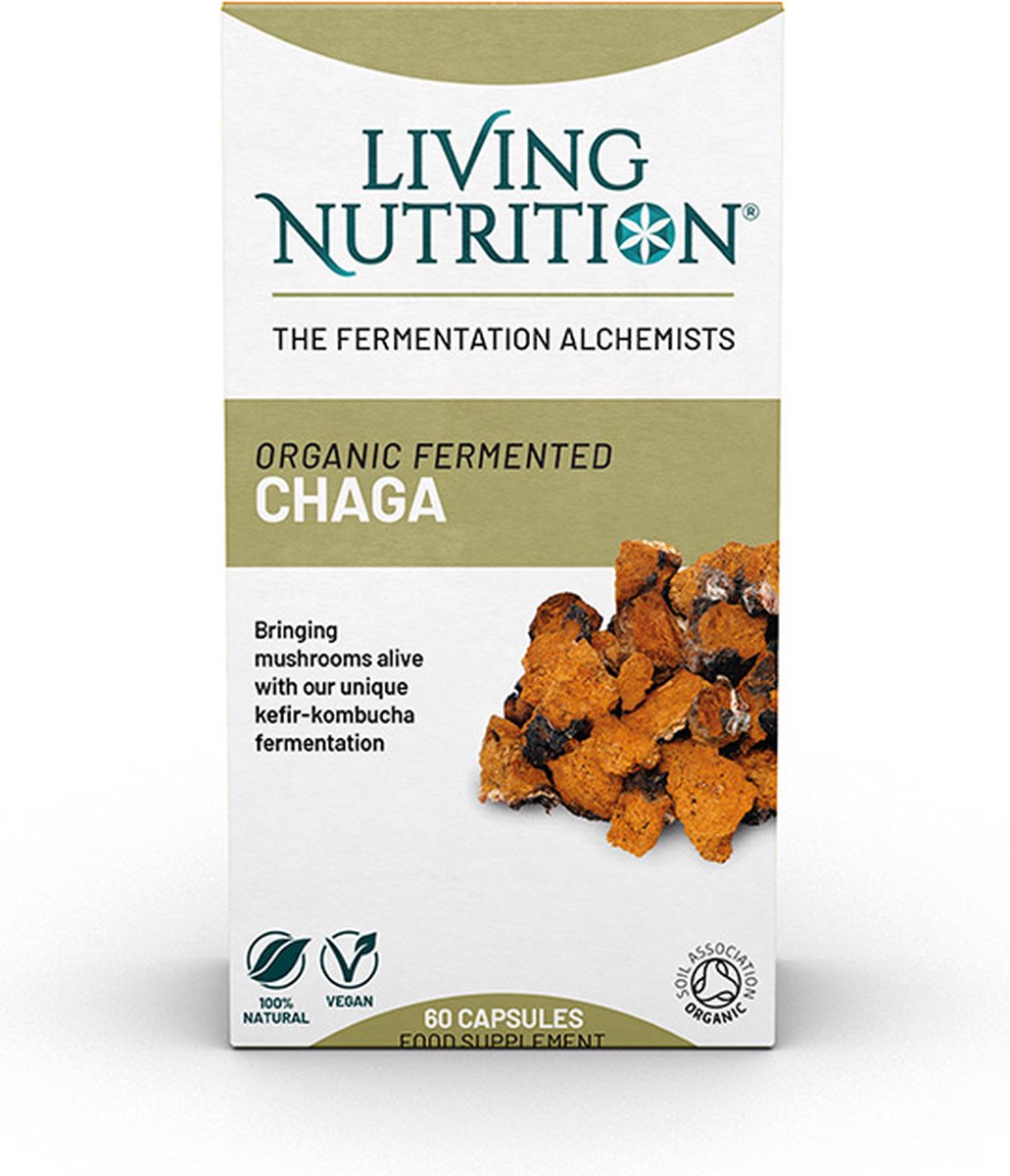 Goedkoopste Living Nutrition - Gefermenteerde Chaga Bio - 60caps