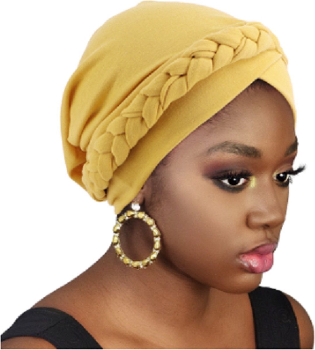 Tulband – Hijab – Head wrap - Chemo muts – Haarband – Damesmutsen – Hoofddeksel – Beanie - Hoofddoek - Muts - Okergeel – Slaapmuts - Haarverzorging