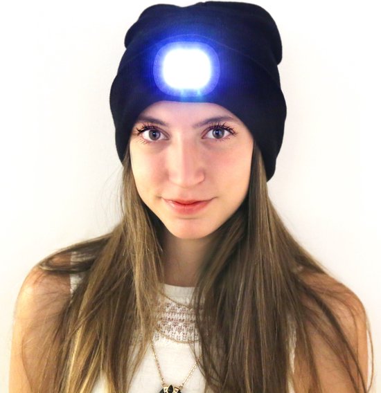Chapeau Kikkerland de Luxe avec lampe à LED de qualité supérieure chapeau  d'hiver