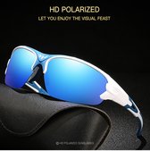 Sportbril zonnebril UV400 outdoor wit blauw