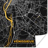 Poster Stadskaart - Plattegrond - Vénissieux - Frankrijk - Kaart - 30x30 cm
