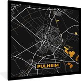 Fotolijst incl. Poster - Kaart – Plattegrond – Stadskaart – Pulheim – Duitsland – Goud - 40x40 cm - Posterlijst