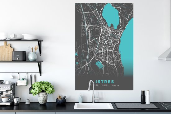 Affiche Istres - Carte - Plan - Plan de ville - France - 80x120 cm