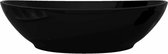 vidaXL Luxe wastafel ovaal 40x33 cm keramiek zwart