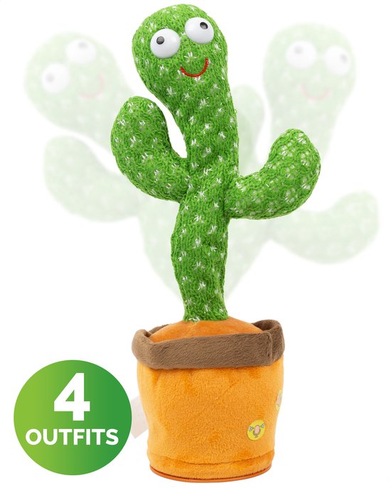 Lovilly Dansende cactus - Pratende cactus - Baby speelgoed - Dancing cactus - Zingende cactus - Speelgoed met geluid - USB opladen - 120 liedjes