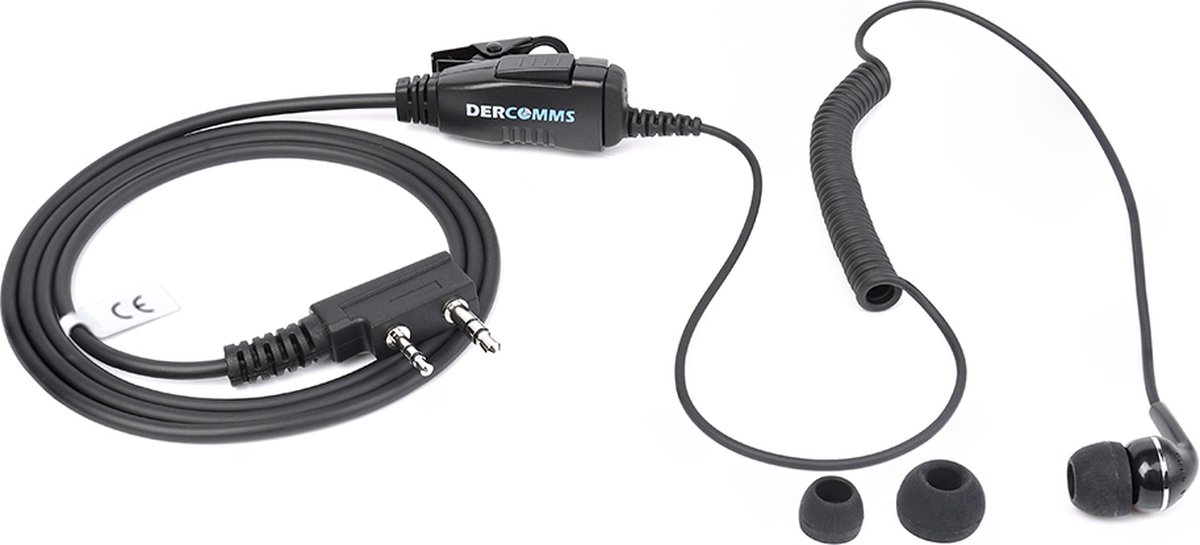DerComms® Oordopje voor Kenwood TK3201, TK3501, TK3401, TK3701, NX1200, NX1300, TK-D240, TK-D340, TK-2000