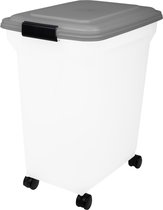Iris Ohyama Air Tight Food container ATS-L - Kunststof- 45 liter - Transparant/Zwart - Met schepje