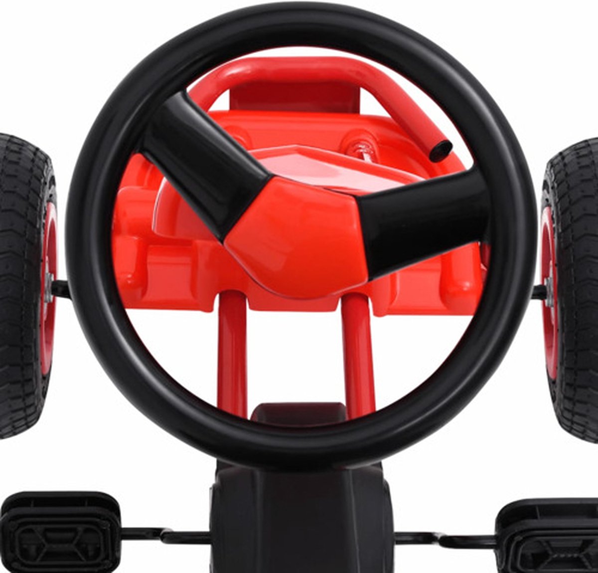 vidaXL Skelter met pedalen en pneumatische banden rood — afbeelding 3