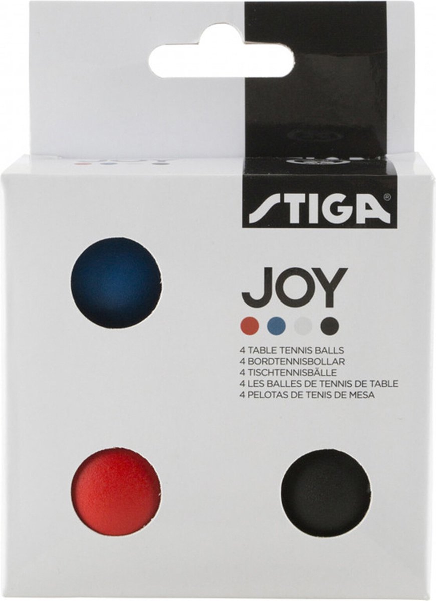 ‎Tafeltennisballen Joy Stiga 4 stuks. verschillende kleuren‎