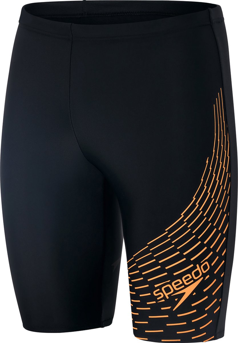 Speedo Medley Logo Jammer Heren Zwart / Oranje maat 6