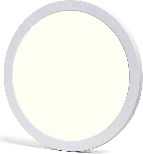 LED Downlight Pro - Igia Foka - Inbouw/Opbouw - Rond - 30W - Natuurlijk Wit 4000K - Mat Wit - Kunststof