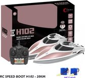 RC Boot H102- High Speed racing boot 2.4GHZ - 20KM - radiografisch race boot (met extra accu)