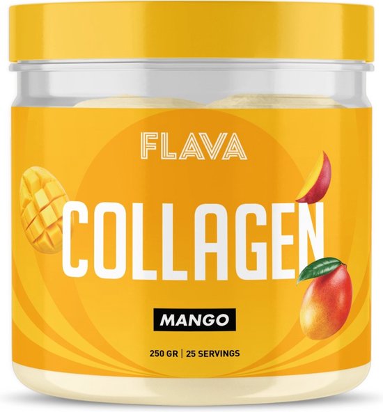 FLAVA Collageen | Mango – 6 Vitaminesupplement – Type 1,2,3 – 300g