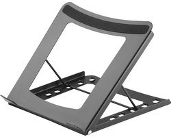 Deltaco DELO-0200 Laptop/Tablet Standaard - Opvouwbaar/Verstelbaar - 10-15 inch - Zwart Staal