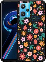 Realme 9 Pro Hoesje Zwart Always have flowers - Designed by Cazy