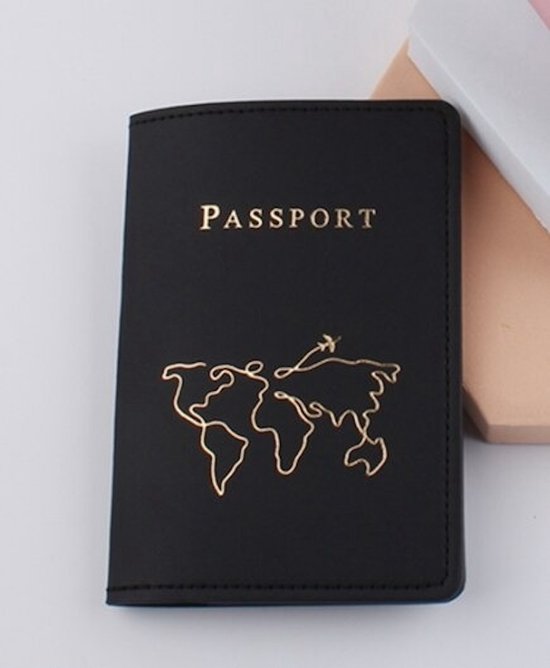 Premium Lederen Paspoorthoes - Paspoorthouder - Paspoort Protector - Zwart