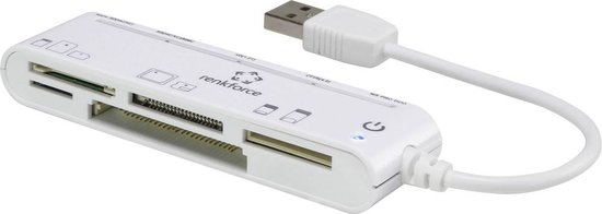 Renkforce CR45e Externe geheugenkaartlezer USB 2.0 Wit