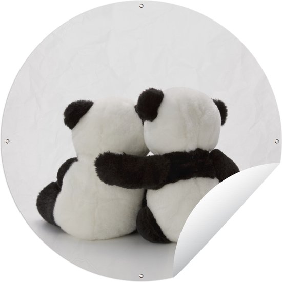 Peluche Garden Circle - Ours Panda - Wit - 120x120 cm - Affiche Jardin - XXL