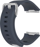 Siliconen bandje - steenblauw, geschikt voor Fitbit Ionic - Maat S/M