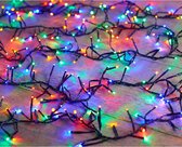 Set de 2 x éclairage en grappe de lumières de Noël avec minuterie et gradateur 384 lumières colorées 5 mtr