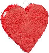 Relaxdays pinata hart - volwassenen - kinderen - pinata vrijgezellenfeest - leeg - rood