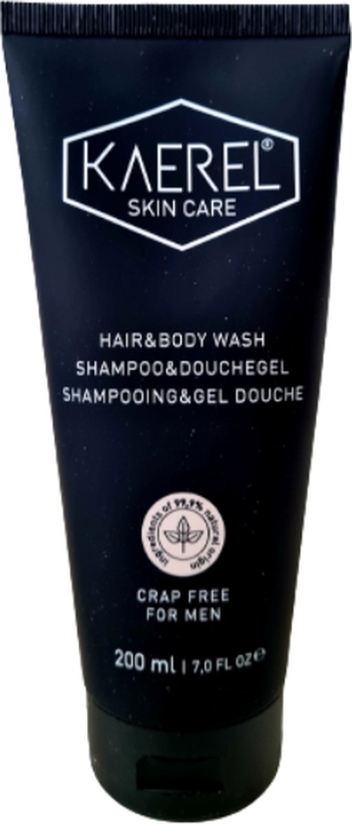 Kaerel Shampoo & Douchegel - 200 ml - natuurlijke huidverzorging voor de man