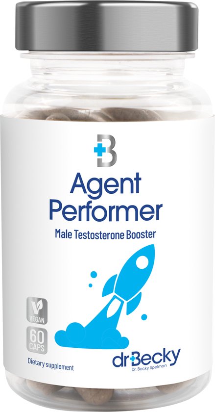 Dr. Becky | Agent Performer | Potentie en Testosteron Booster | Ondersteunt erectie | 60 Vegan capsules