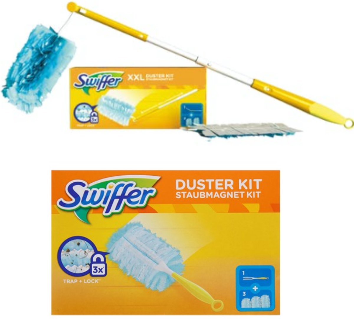2 x kit de démarrage Swiffer Duster avec 3 recharges (par kit de démarrage)  et