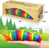 Regenboog Slak - Fidget Slak - Magic Caterpillar - Fidget Slug - Rainbow